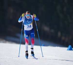 Parabiatlonista Miroslav Motejzík v&nbsp;paralympijském závodě. Zdroj: Český paralympijský výbor (Matěj Malý)