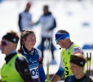 Simona Bubeníčková na paralympiádě s&nbsp;trasérem Davidem Šrůtkem. Zdroj: Český paralympijský výbor (Matěj Malý)