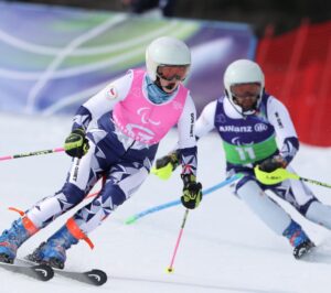 Tadeáš Kříž s&nbsp;trasérkou Ivou Křížovou na paralympijských hrách. Zdroj: Český paralympijský výbor