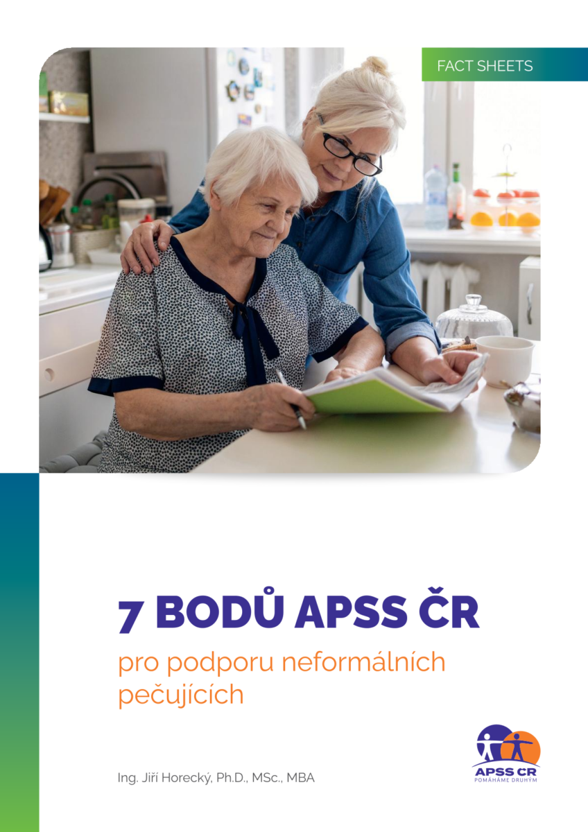 7 BODŮ APSS ČR
pro podporu neformálních 
pečujících; zdroj: APSS ČR