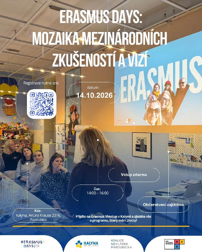 Plakát akce Erasmus Days: Mozaika mezinárodních zkušeností